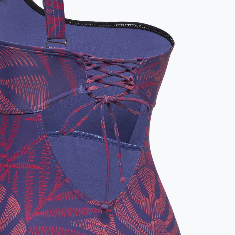 Moteriškas vientisas plaukimo kostiumėlis Speedo Shaping Printed Asymmetric hapuna blue 4