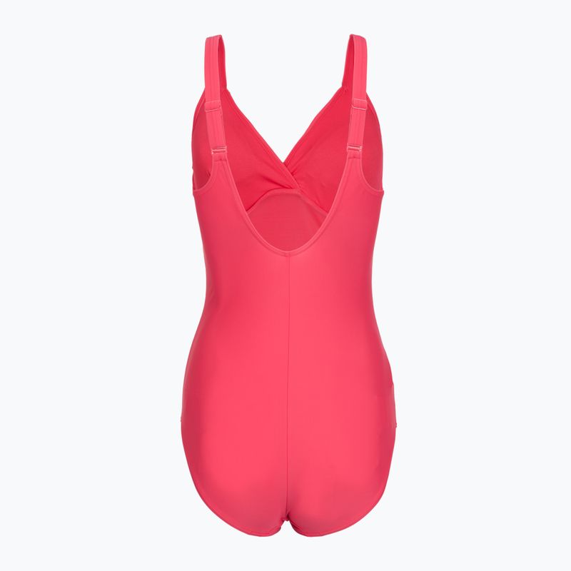 Moteriškas vientisas maudymosi kostiumėlis Speedo Shaping Cross Knot raspberry fill/vermilion/punch 2