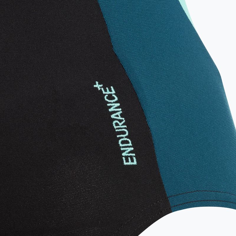 Moteriškas vientisas plaukimo kostiumas Speedo High Neck Splice Cross Back dark teal 4