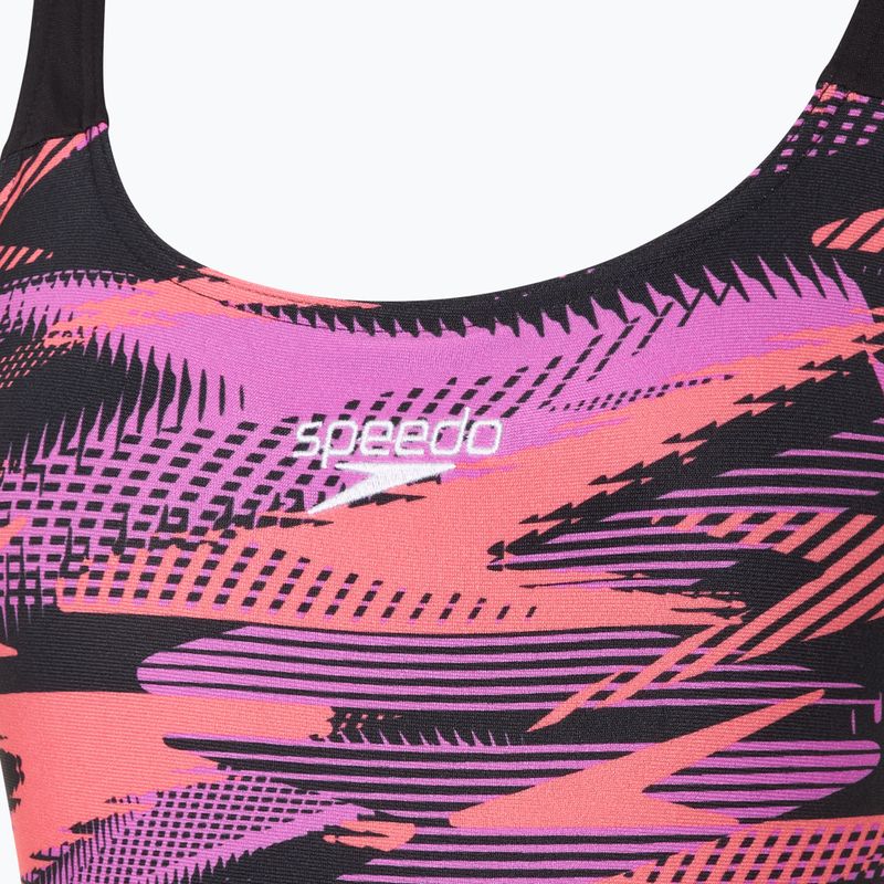 Moteriškas vientisas plaukimo kostiumas Speedo HyperBoom Placement Muscleback coral sands 3