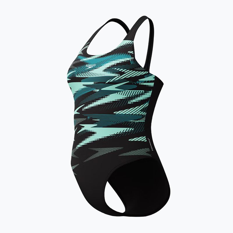 Moteriškas vientisas maudymosi kostiumėlis Speedo Hyperboom Placement Muscleback dark teal 4