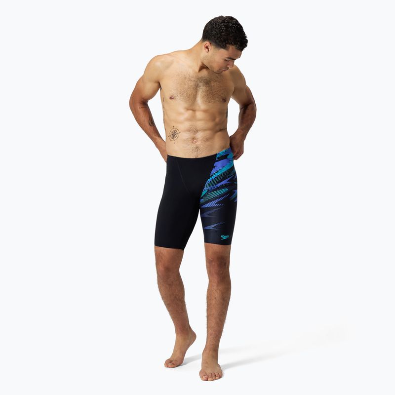 Vyriški plaukimo šortai Speedo HyperBoom V-Cut Jammer black/cobalt pop 2