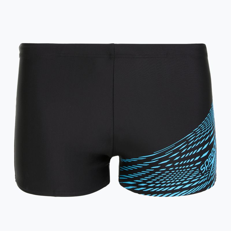 Vyriškos plaukimo trumpikės Speedo Medley Logo Aquashort black/picton blue