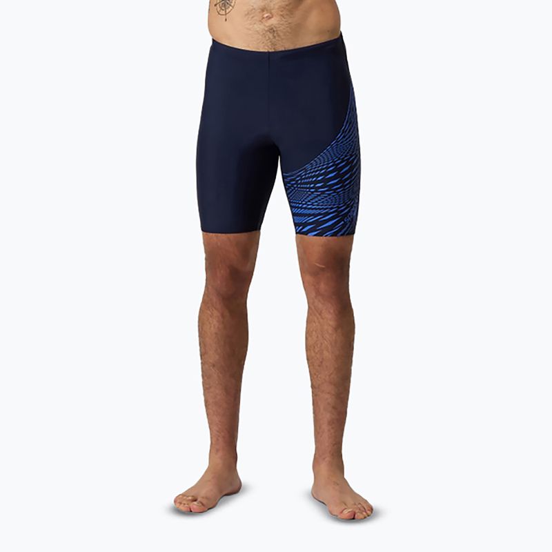 Vyrų plaukimo šortai Speedo Medley Logo Jammer navy/cobalt pop 5