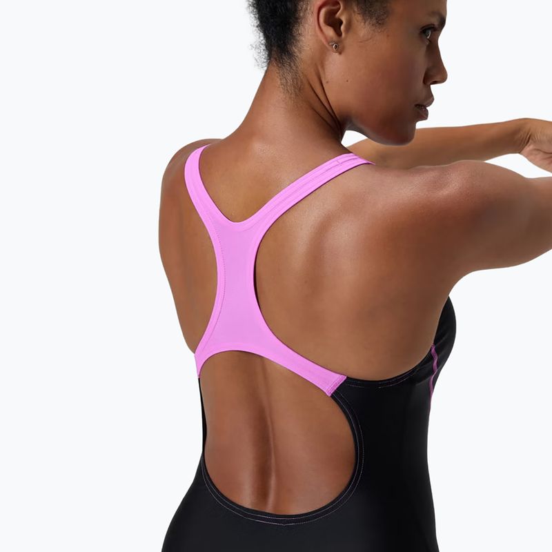 Moteriškas vientisas maudymosi kostiumėlis Speedo Medley Logo Medalist neon violet 10