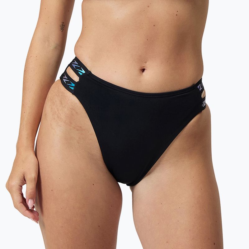 Moteriškas dviejų dalių plaukimo kostiumas Speedo Solid Logo Elastic High Waist Bottom speedo black 4