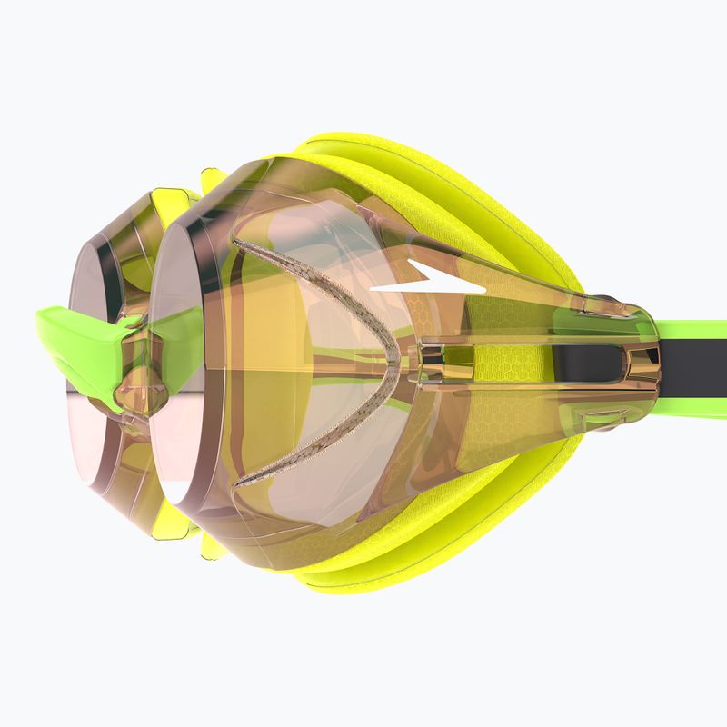 Plaukimo akiniai Speedo Vanquisher 3.0 Mirrored hyper yellow/grey/ablaze mirror 4