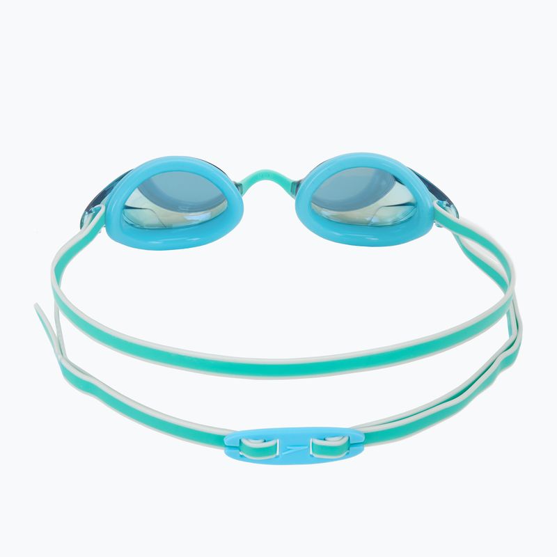 Moteriški plaukimo akiniai Speedo Vanquisher 3.0 Mirrored bachelor button/celeste/gold mirror 4