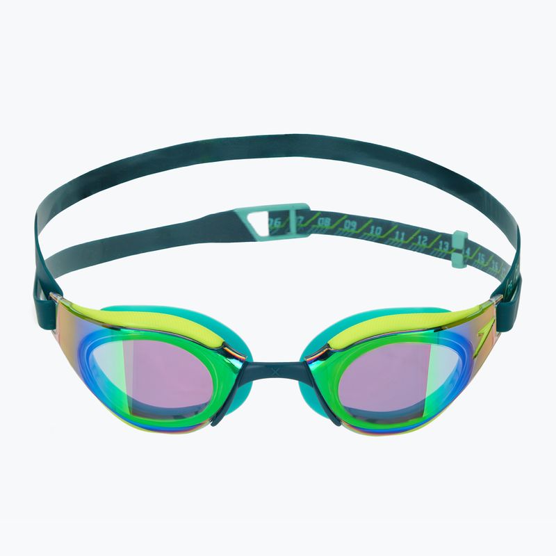Plaukimo akiniai Speedo Fastskin Hyper Elite Mirror hyper yellow/steel/emerald mirror 2