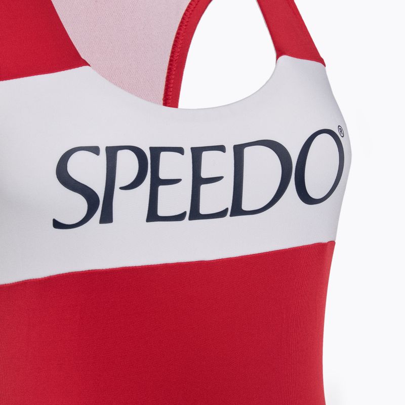 Moteriškas vientisas plaukimo kostiumėlis Speedo Colourblock Racerback high risk red 3