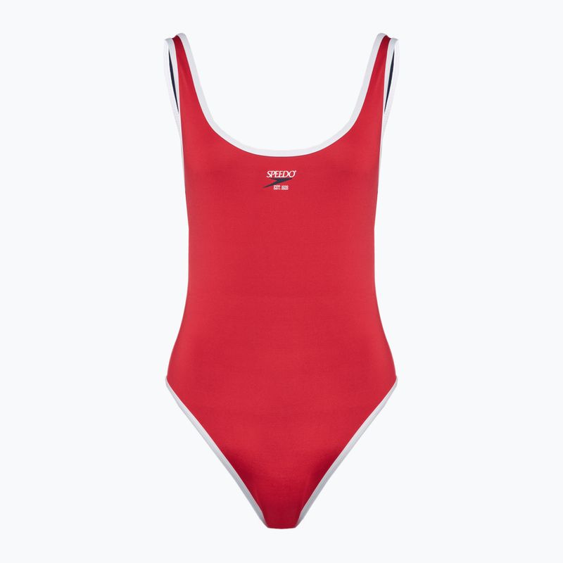Moteriškas vientisas plaukimo kostiumėlis Speedo Solid Bound Scoop high risk red