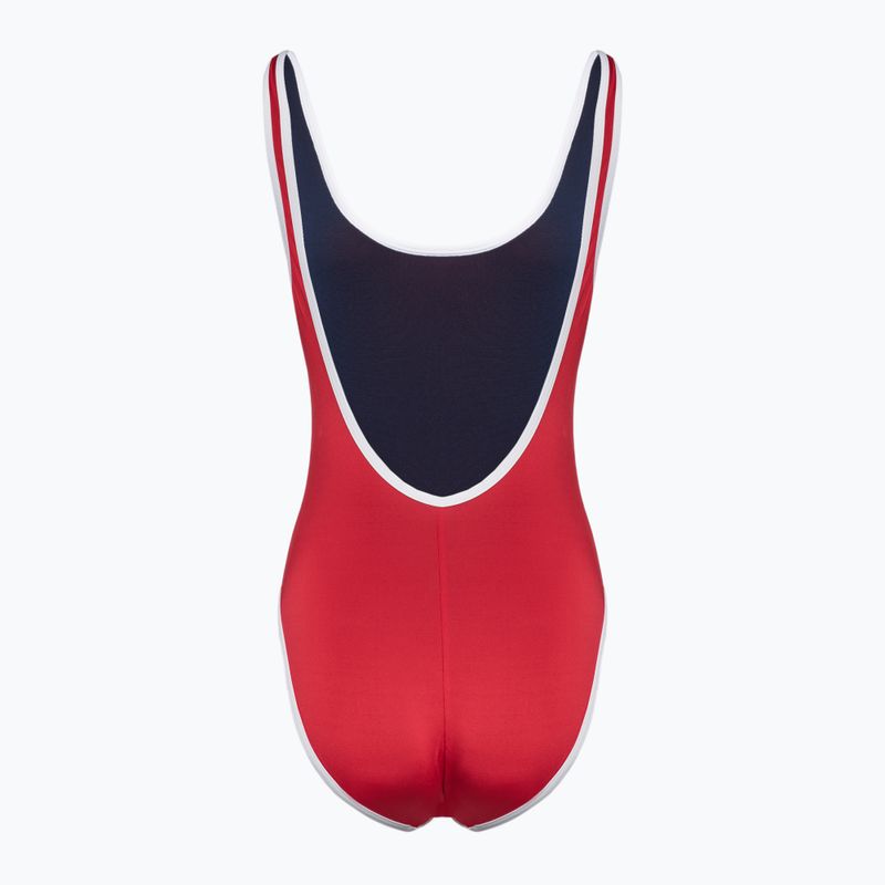 Moteriškas vientisas plaukimo kostiumėlis Speedo Solid Bound Scoop high risk red 2