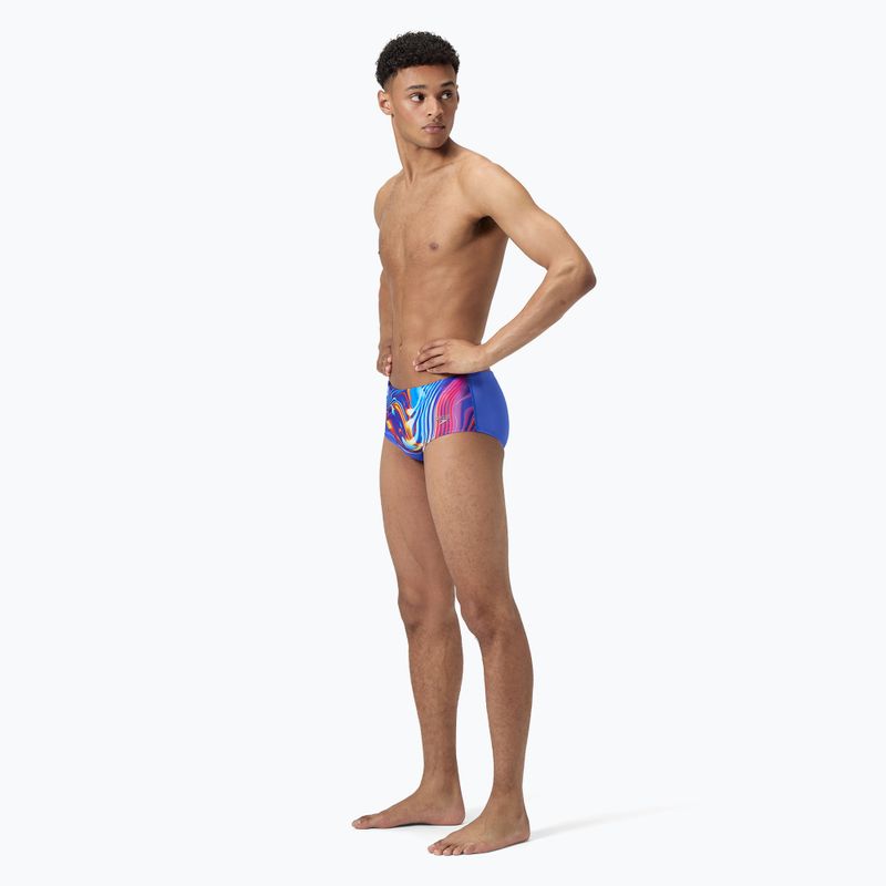Vyriškos plaukimo trumpikės Speedo Club Training Placement Brief molten blend/cobalt pop 2