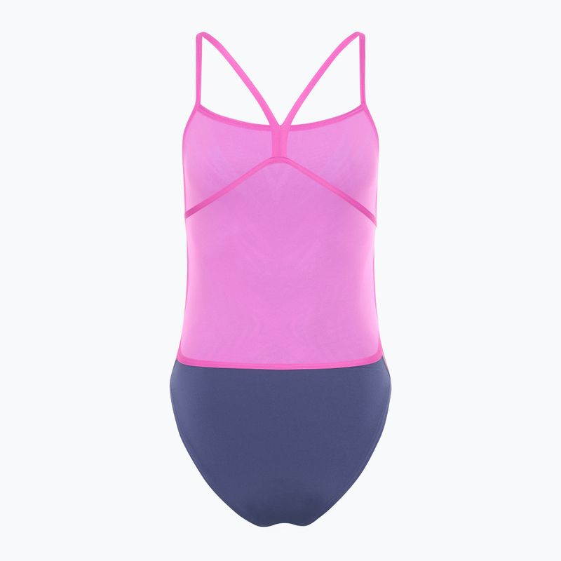 Moteriškas vientisas plaukimo kostiumas Speedo Placement Digital Vback balance blend/hapuna blue 2