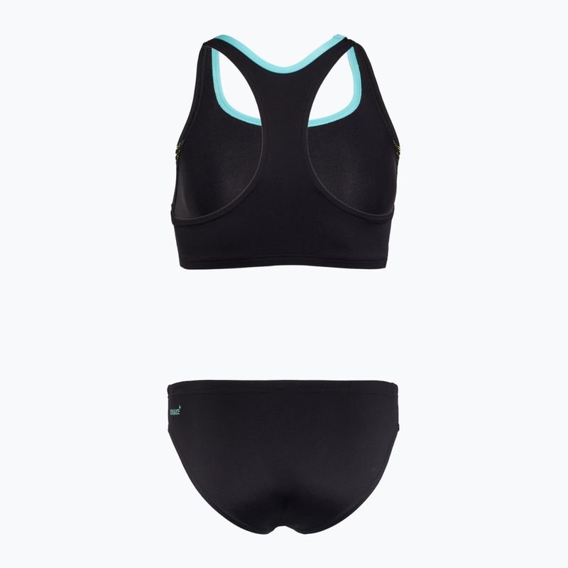 Moteriškas dviejų dalių plaukimo kostiumas Speedo Placement hyper yellow 2