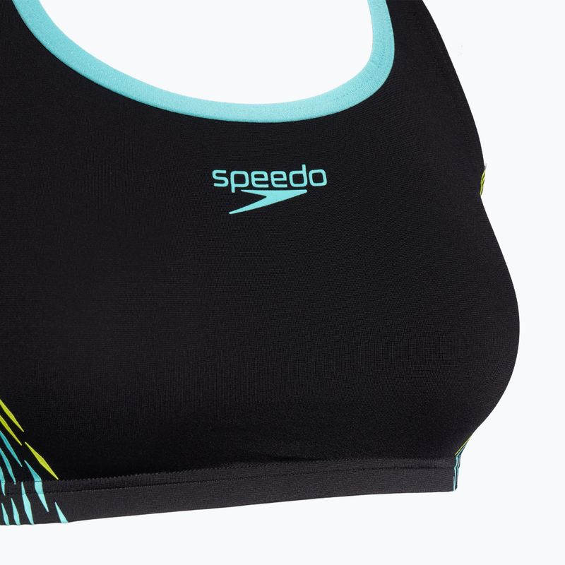 Moteriškas dviejų dalių plaukimo kostiumas Speedo Placement hyper yellow 3