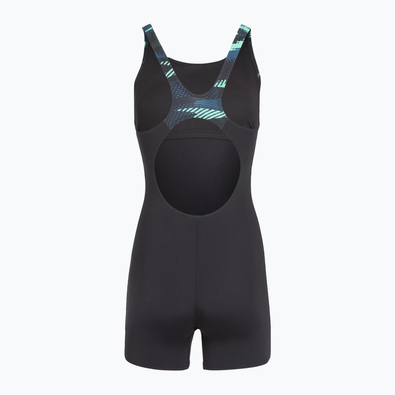 Moteriškas vientisas maudymosi kostiumėlis Speedo HyperBoom Splice Legsuit dark teal 2