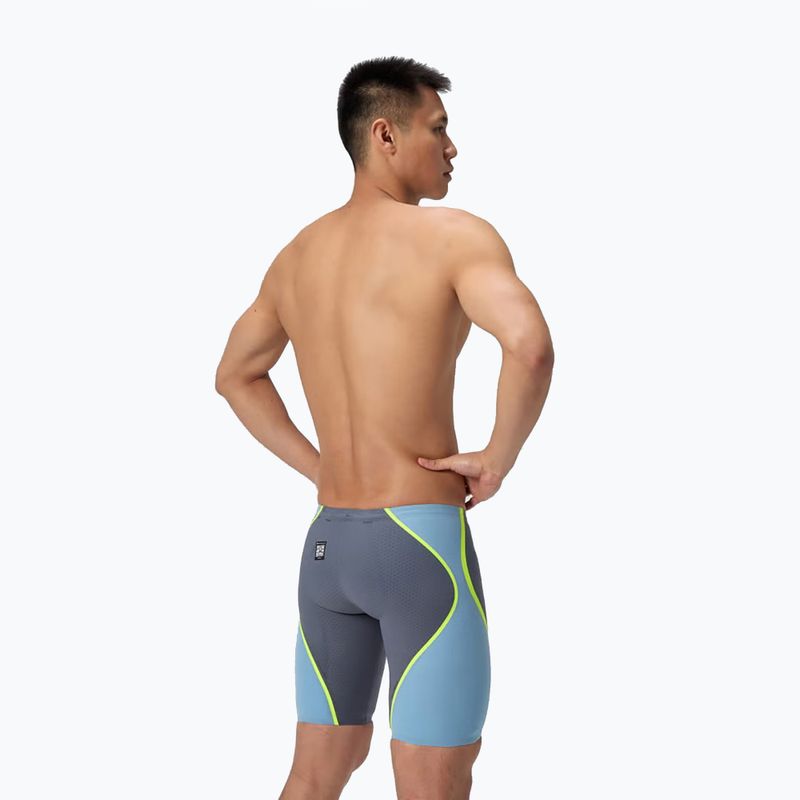 Vyriški plaukimo šortai Speedo Fastskin LZR Intent 2.0 Jammer pilka lead/acadia mėlyna/hiper geltona 3