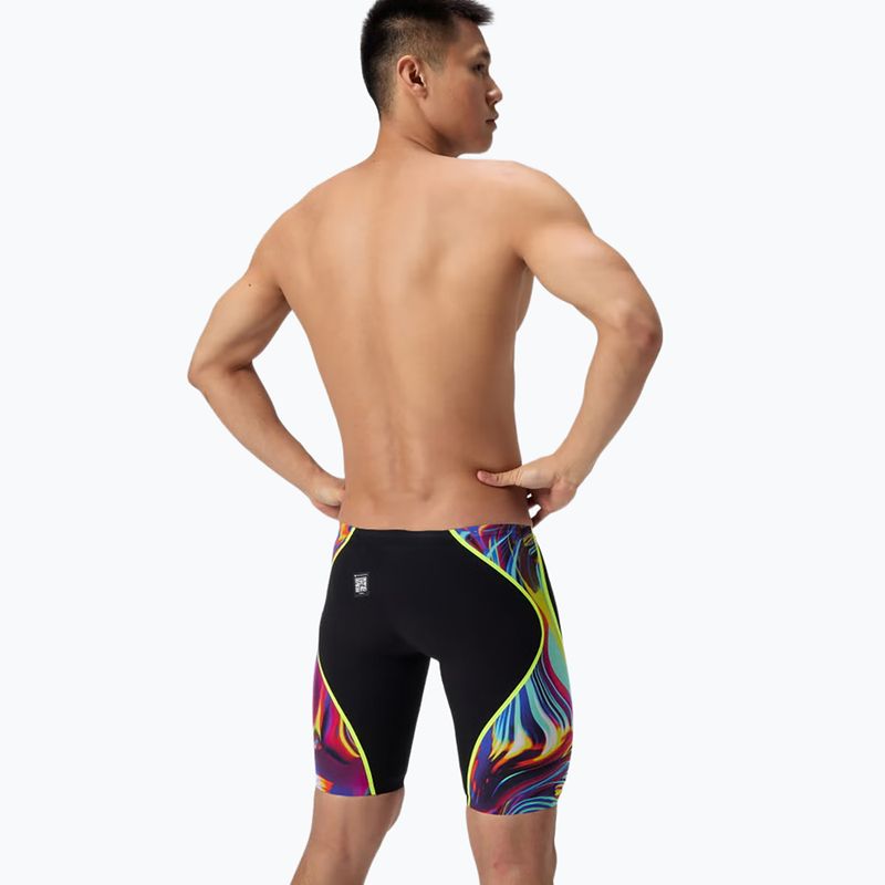 Vyrų plaukimo šortai Speedo Fastskin LZR Intent 2.0 Jammer black/molten blur/hyper yellow 3