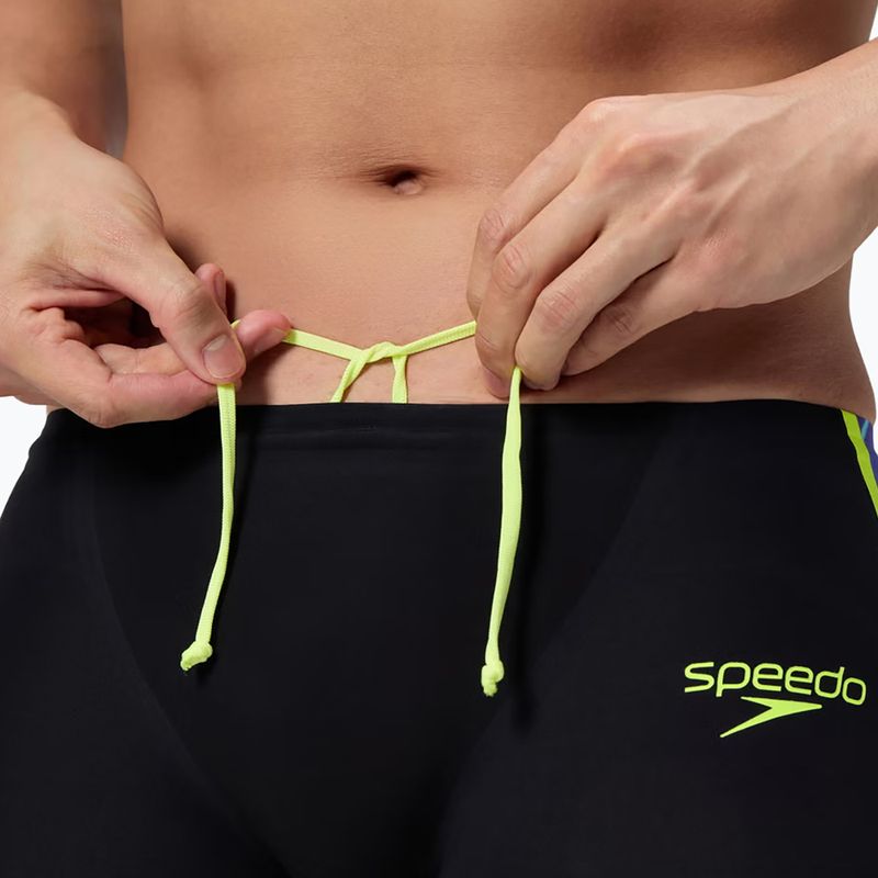 Vyrų plaukimo šortai Speedo Fastskin LZR Intent 2.0 Jammer black/molten blur/hyper yellow 6