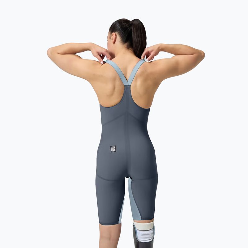 Moteriškas startinis kostiumas Speedo Fastskin LZR Pure Valor 2.0 Closedback Kneeskin grey lead / acadia blue / mainline 3