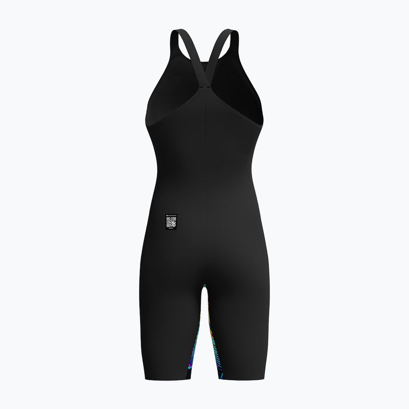 Moteriškas vientisas maudymosi kostiumėlis Speedo Fastskin LZR Pure Valor 2.0 Closedback Kneeskin black/molten blur 2