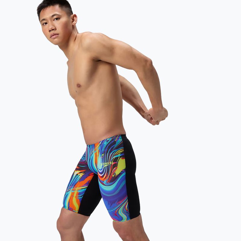 Vyriški plaukimo jammery Speedo Fastskin LZR Pure Valor 2.0 Jammer molten black/molten blur 4