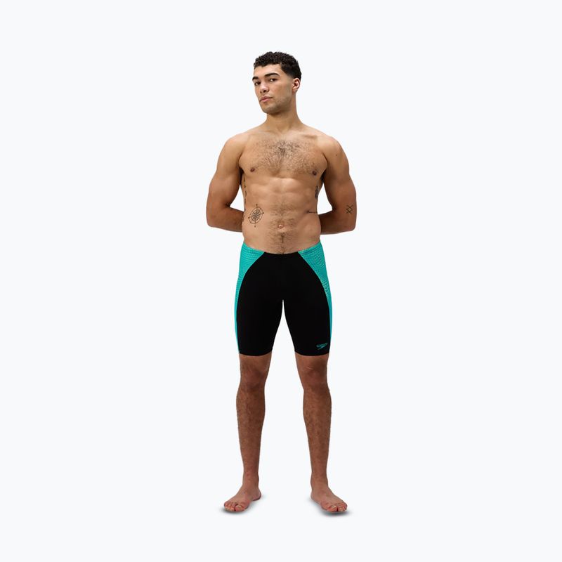 Vyriški plaukimo šortai Speedo Endurance+ MAX Splice Jammer juoda/turkio spalvos 2