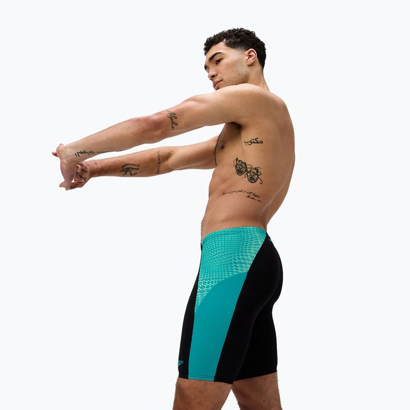 Vyriški plaukimo šortai Speedo Endurance+ MAX Splice Jammer juoda/turkio spalvos 4
