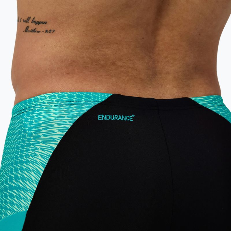 Vyriški plaukimo šortai Speedo Endurance+ MAX Splice Jammer juoda/turkio spalvos 6