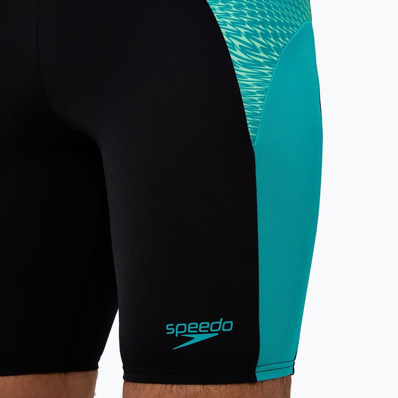 Vyriški plaukimo šortai Speedo Endurance+ MAX Splice Jammer juoda/turkio spalvos 7