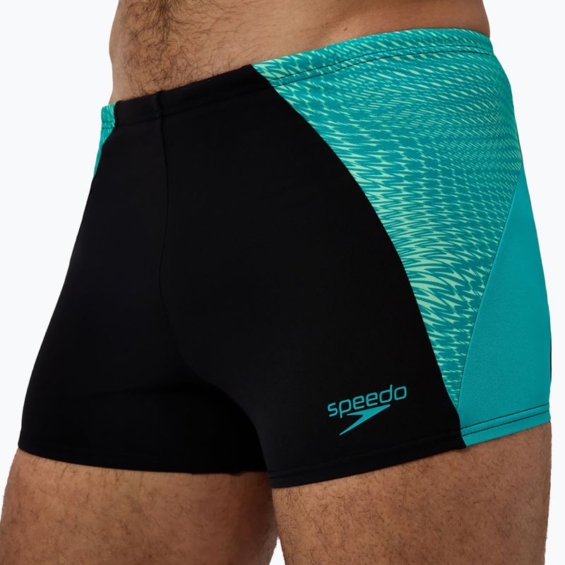 Vyriškos plaukimo trumpikės Speedo Endurance+ MAX Splice Aquashort juoda/turkio spalvos gem 5