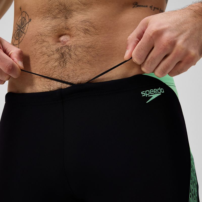 Vyriškos plaukimo trumpikės Speedo Hyper Boom Splice juoda/žalia alfalfa 6
