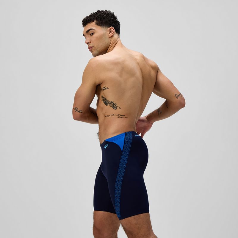 Vyriški plaukimo kamšikliai Speedo Hyper Boom Splice pilka lead/neon koralas 4