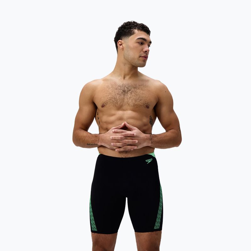 Vyriški plaukimo kamšikliai Speedo Hyper Boom Splice juoda/žalia alfalfa