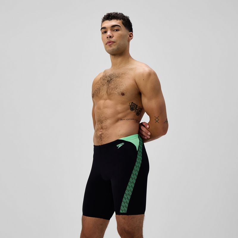 Vyriški plaukimo kamšikliai Speedo Hyper Boom Splice juoda/žalia alfalfa 4