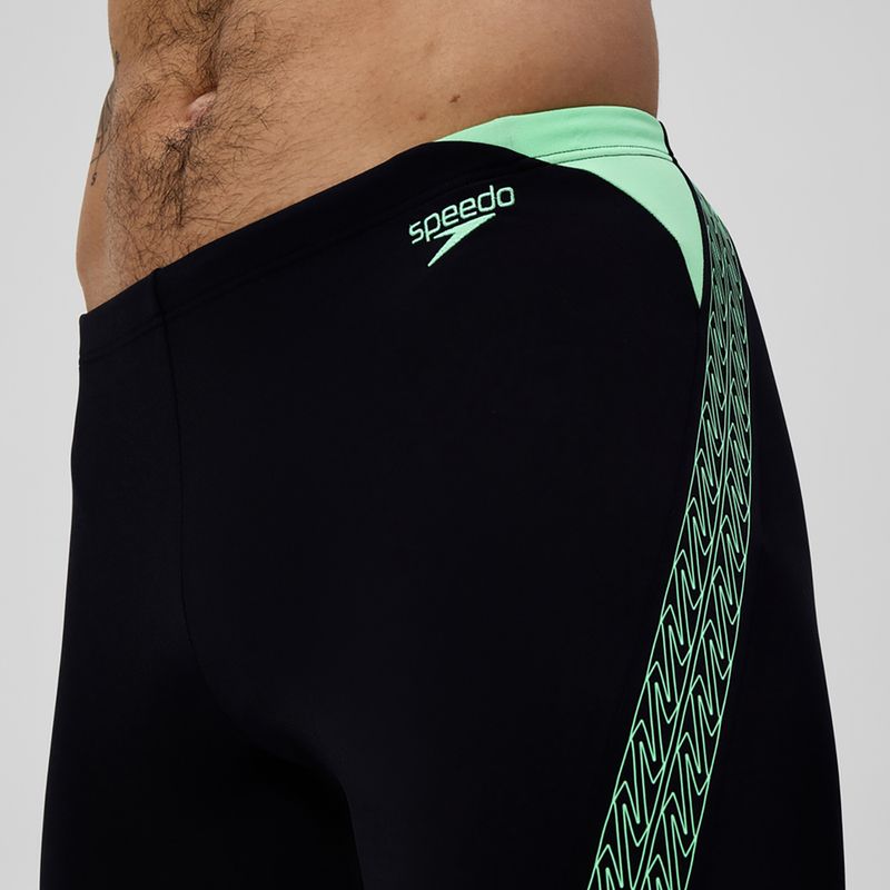 Vyriški plaukimo kamšikliai Speedo Hyper Boom Splice juoda/žalia alfalfa 5