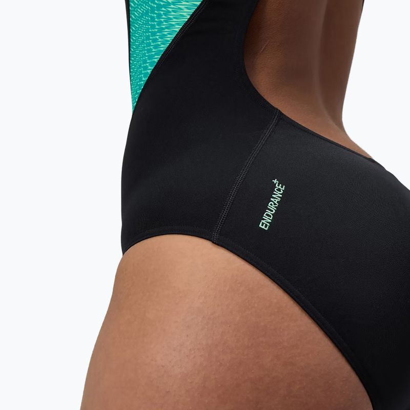 Moteriškas vientisas maudymosi kostiumėlis Speedo Placement Laneback turquoise gem 7