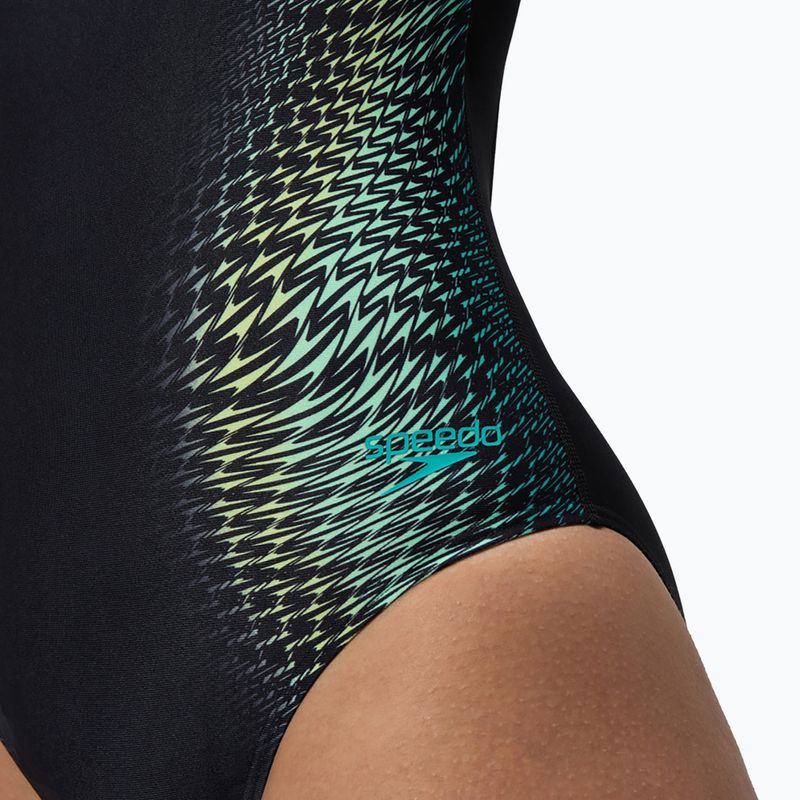 Moteriškas vientisas plaukimo kostiumas Speedo Digital Printed Medalist turquoise gem 6