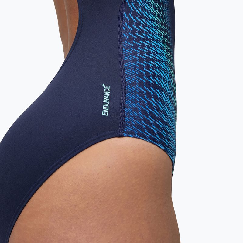 Moteriškas vientisas plaukimo kostiumas Speedo Digital Printed Medalist lagūnos mėlynas 7