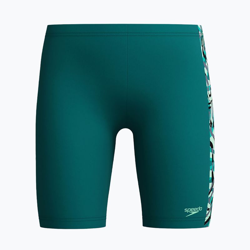 Vaikiški plaukimo šortai Speedo Digital Panel Jammer deep emerald