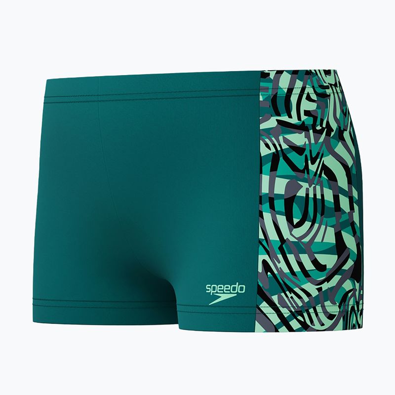 Vaikiškos plaukimo trumpikės Speedo Digital Panel Aquashort deep emerald 3
