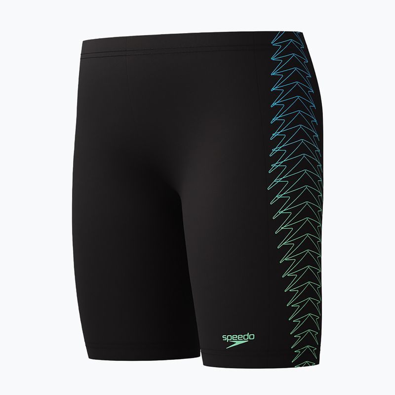 Vaikiški plaukimo šortai Speedo Plastisol Placement Jammer black/alfalfa green 3