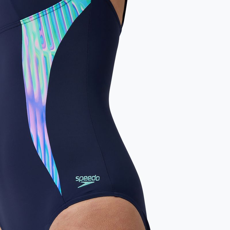 Moteriškas vientisas maudymosi kostiumėlis Speedo Shaping Printed LunaElustre One Piece turquoise gem 6