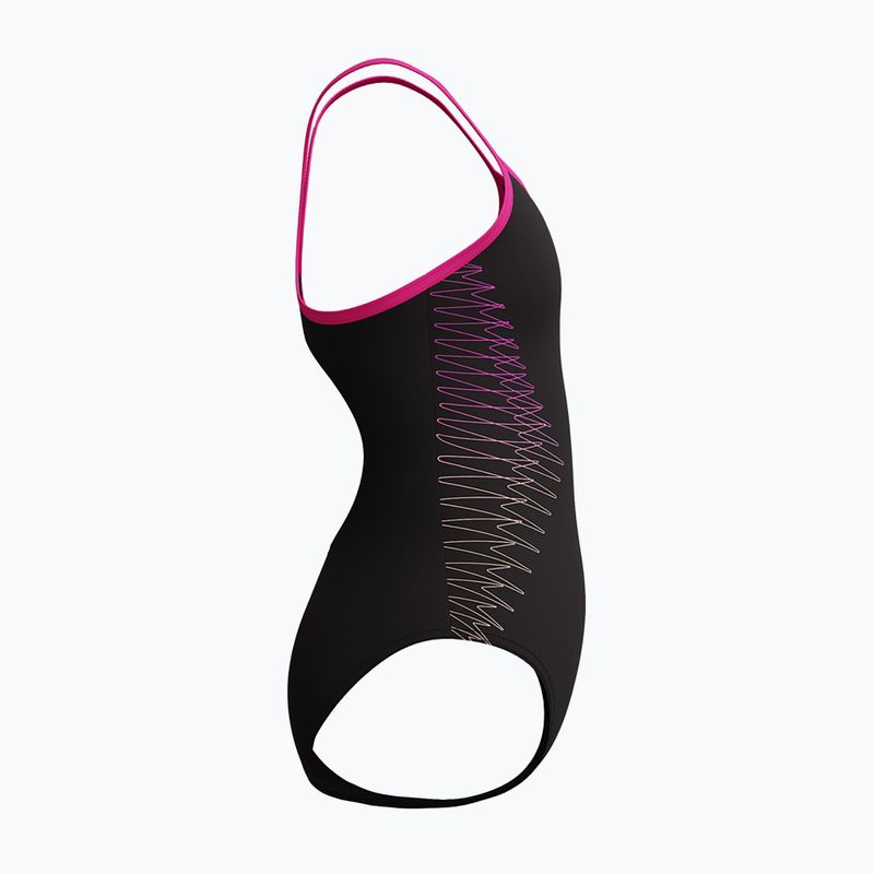 Vaikiškas vienos dalies plaukimo kostiumėlis Speedo Platisol Placement Thinstrap Muscleback flare rožinis 4