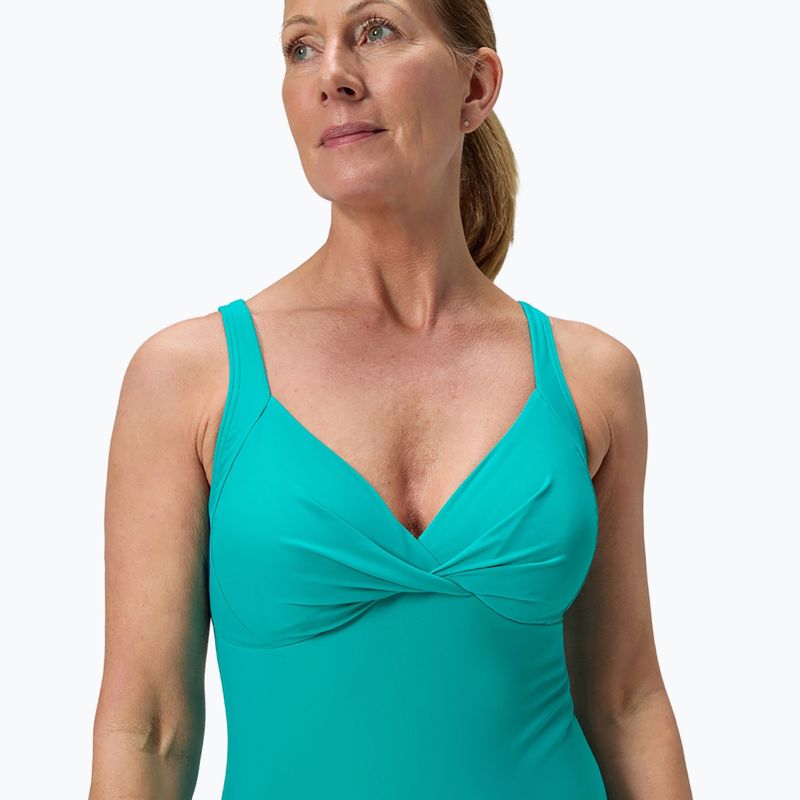 Moteriškas vientisas maudymosi kostiumėlis Speedo Shaping Cross Knot turquoise gem 5