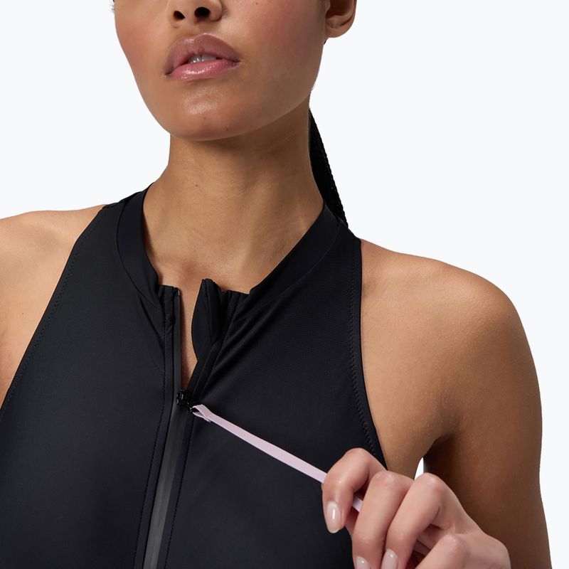 Moteriškas vientisas maudymosi kostiumėlis Speedo Zip Colorblock antracito spalvos 6