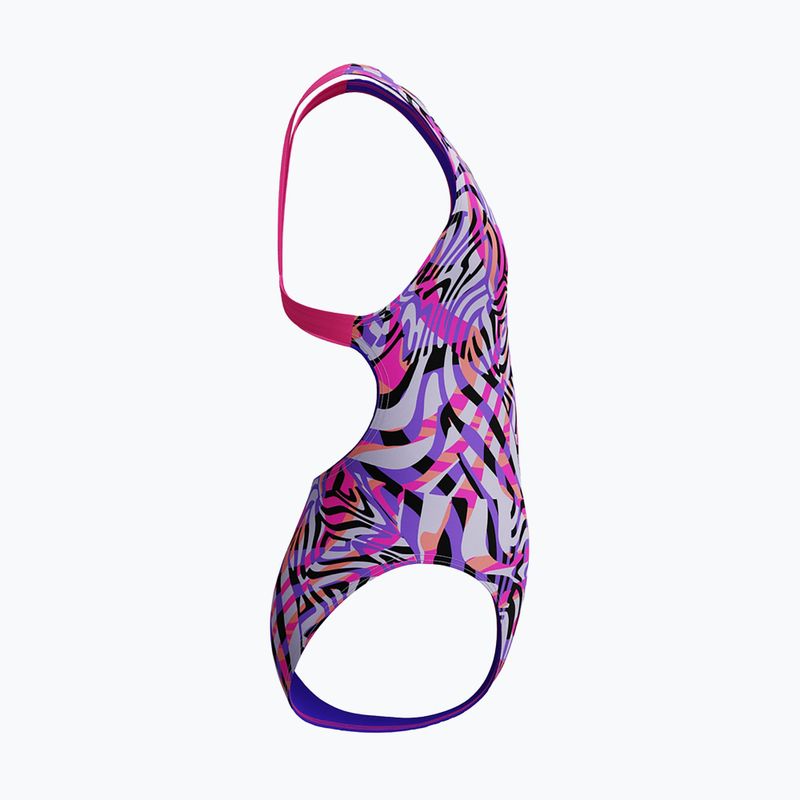 Vaikiškas vientisas plaukimo kostiumas Speedo Digital Allover Leaderback flare pink 4