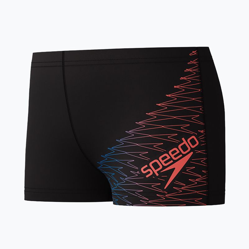 Vaikiškos plaukimo trumpikės Speedo Medley Logo Aquashort antracito/neono koralo spalvos 3