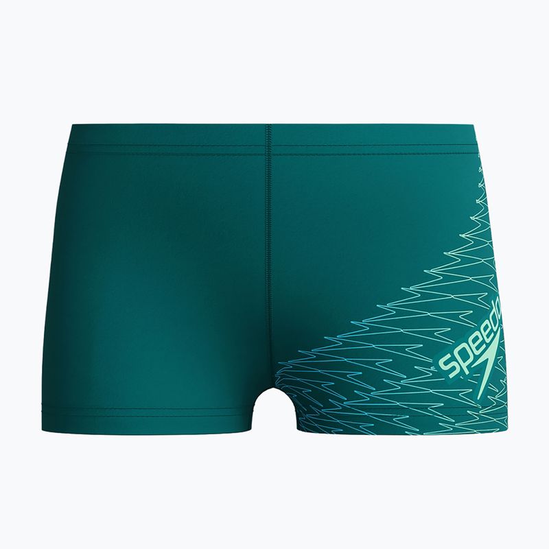 Vaikiškos plaukimo glaudės Speedo Medley Logo Aquashort deep emerald/alfalfa green